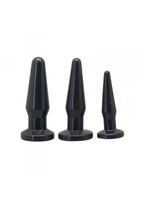 Toyz4lovers Plug, korek analny-TPE ANAL plug, korek analny 3 SIZES/ SET