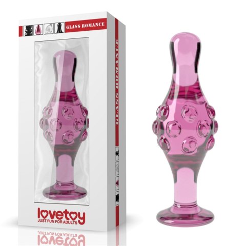 Szklany korek analny, plug 4.5"" Glass Romance Pink Szklany korek analny, plug 4.5"" Glass Romance Pink