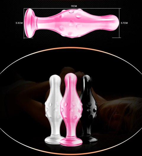 Szklany korek analny, plug 4.5"" Glass Romance Pink Szklany korek analny, plug 4.5"" Glass Romance Pink
