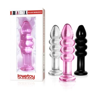 Szklany korek analny, plug 5.5"" Glass Romance Pink