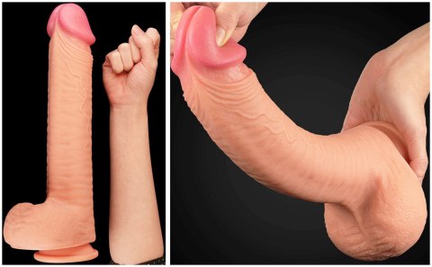 Lovetoy 12"" Dual Layered Platinum Silicone Cock Lovetoy 12"" Dual Layered Platinum Silicone Cock