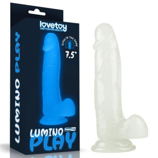 Penis dildo 19 cm, świeci w ciemności