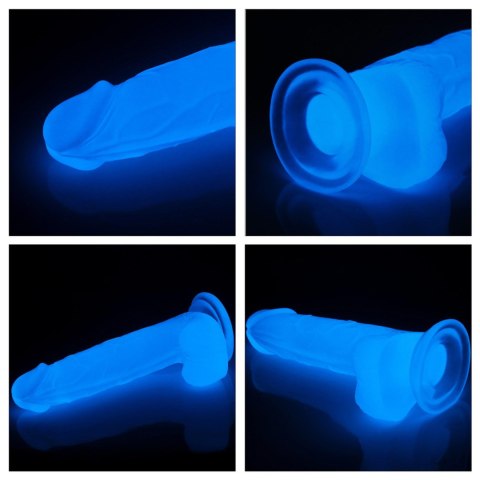 Penis dildo 19 cm, świeci w ciemności Penis dildo 19 cm, świeci w ciemności