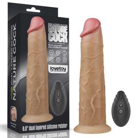 Lovetoy 8.0'' Dual Layered Platinum Silicone Rotator Lovetoy 8.0'' Dual Layered Platinum Silicone Rotator