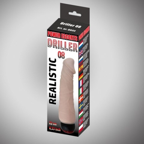 Power Escorts Driller 08 flesh 22 cm realistic vibrating Power Escorts Driller 08 flesh 22 cm realistic vibrating