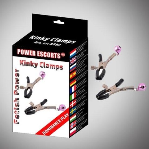 Power Escorts Kinky clamps black nipple clamps Power Escorts Kinky clamps black nipple clamps