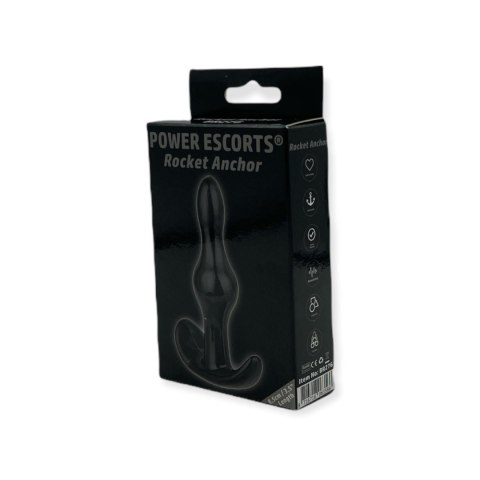 Power Escorts Plug, korek analny-Rocket Anchor Plug, korek analny 8,5cm Black Power Escorts Plug, korek analny-Rocket Anchor Plug, korek analny 8,5cm Black