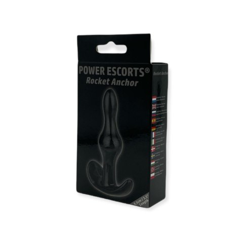 Power Escorts Plug, korek analny-Rocket Anchor Plug, korek analny 8,5cm Black Power Escorts Plug, korek analny-Rocket Anchor Plug, korek analny 8,5cm Black