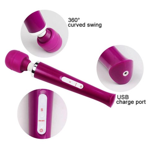 Wibrator Magic Stymulator, wibrator-Magic Wibrator, masażer, wand Wand, różdżka, mikrofon USB Purple 20 Function Wibrator Magic Stymulator, wibrator-Magic Wibrator, masażer, wand Wand, różdżka, mikrofon USB Purple 20 Function