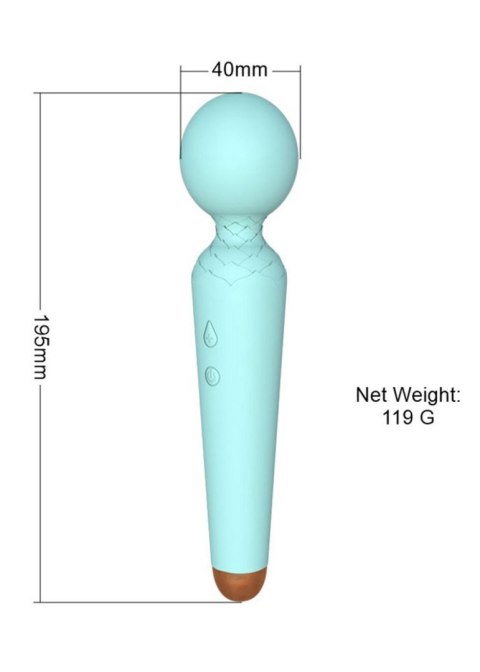 Wibrator Magic Stymulator, wibrator-Mini wibrator Power Wand, różdżka, mikrofon USB 20 Functions - Blue Wibrator Magic Stymulator, wibrator-Mini wibrator Power Wand, różdżka, mikrofon USB 20 Functions - Blue