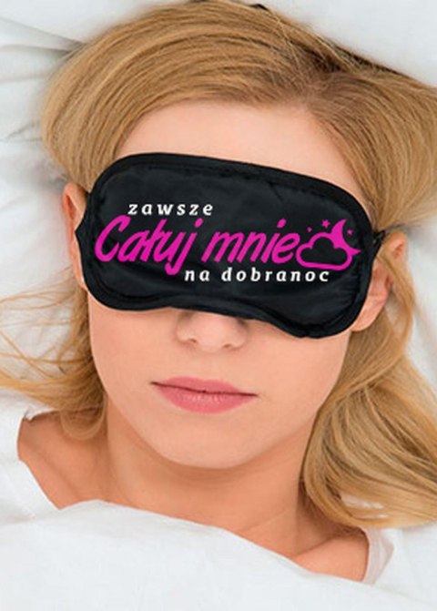 Grammi Maska-Opaska na oczy """"ZAWSZE CAŁUJ MNIE NA DOBRANOC"""" Grammi Maska-Opaska na oczy """"ZAWSZE CAŁUJ MNIE NA DOBRANOC""""