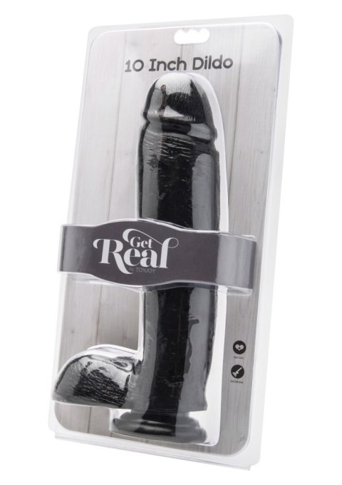 TOYJOY Dildo 10 inch with Balls Black TOYJOY Dildo 10 inch with Balls Black