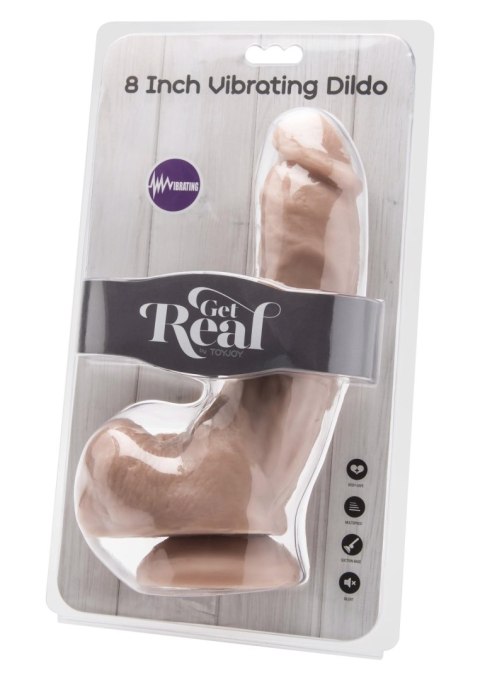 TOYJOY Dildo 8in. with Balls Vibrator Light skin tone TOYJOY Dildo 8in. with Balls Vibrator Light skin tone
