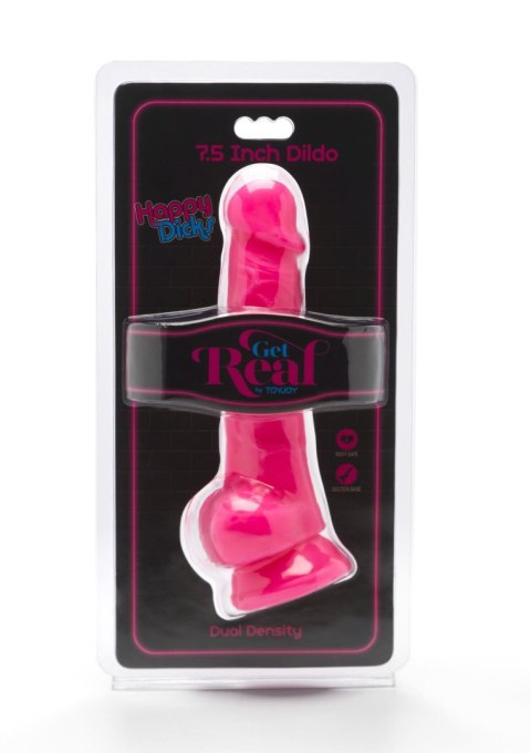 TOYJOY Happy Dicks 7.5in. with Balls Pink TOYJOY Happy Dicks 7.5in. with Balls Pink