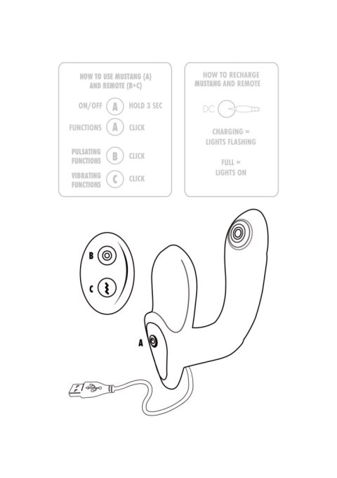 TOYJOY Mustang Prostate Massager Black TOYJOY Mustang Prostate Massager Black