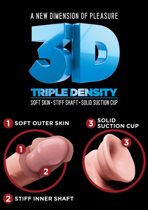 Pipedream 3D Triple Density Cock 7 inch Light skin tone Pipedream 3D Triple Density Cock 7 inch Light skin tone
