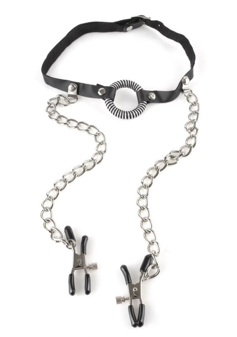 Pipedream O-Ring Gag Nipple Clamps Black Pipedream O-Ring Gag Nipple Clamps Black