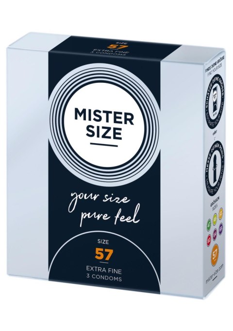 MISTER SIZE MISTER SIZE 57mm Condoms 3pcs Natural MISTER SIZE MISTER SIZE 57mm Condoms 3pcs Natural