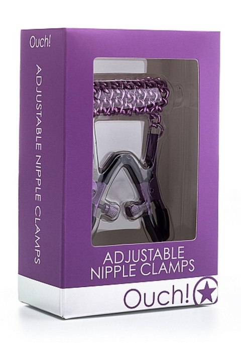 Ouch! Adjustable Nipple Clamps - Purple Ouch! Adjustable Nipple Clamps - Purple