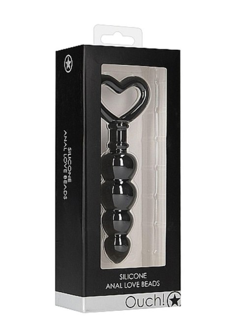 Ouch! Anal Love Beads - Black Ouch! Anal Love Beads - Black