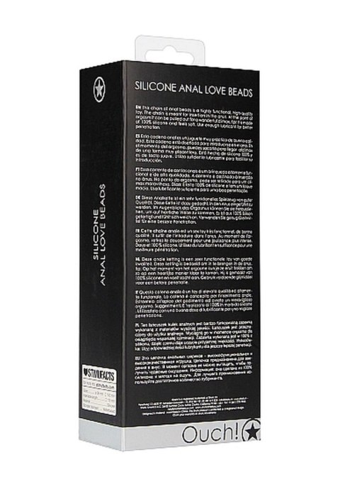 Ouch! Anal Love Beads - Black Ouch! Anal Love Beads - Black