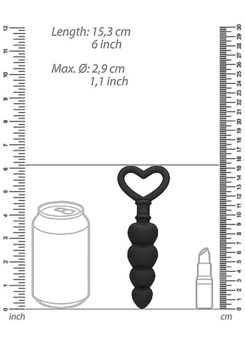 Ouch! Anal Love Beads - Black Ouch! Anal Love Beads - Black