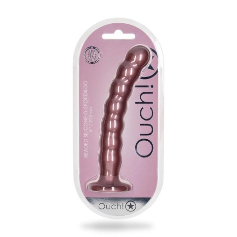 Ouch! Beaded G-Spot Dildo - 8'' / 20,5 cm - Rose Gold Ouch! Beaded G-Spot Dildo - 8'' / 20,5 cm - Rose Gold