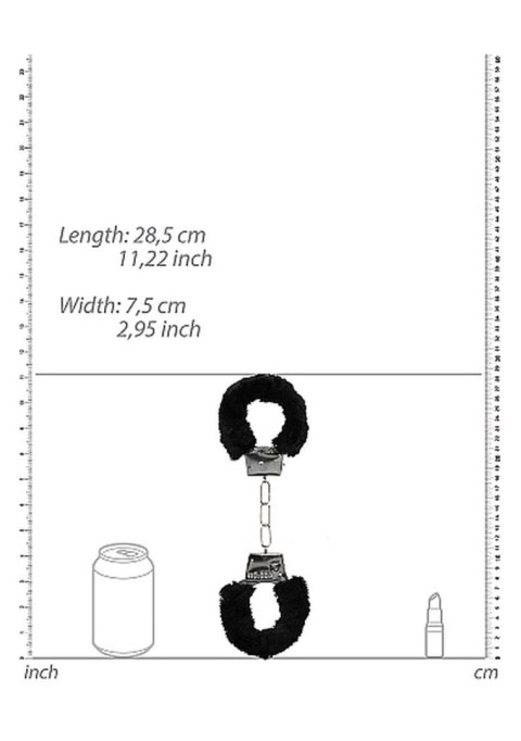 Ouch! Beginner""s Handcuffs Furry - Black Ouch! Beginner""s Handcuffs Furry - Black