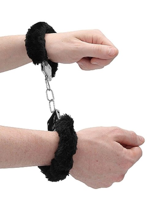 Ouch! Beginner""s Handcuffs Furry - Black Ouch! Beginner""s Handcuffs Furry - Black