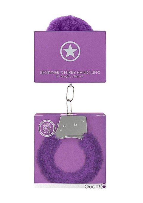 Ouch! Beginner""s Handcuffs Furry - Purple Ouch! Beginner""s Handcuffs Furry - Purple