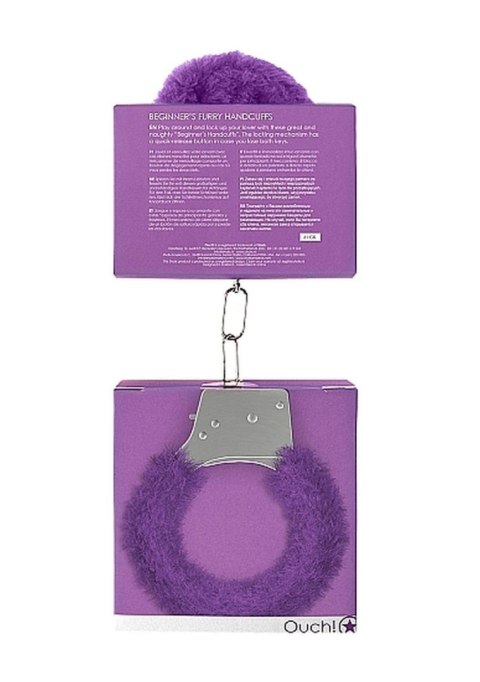 Ouch! Beginner""s Handcuffs Furry - Purple Ouch! Beginner""s Handcuffs Furry - Purple
