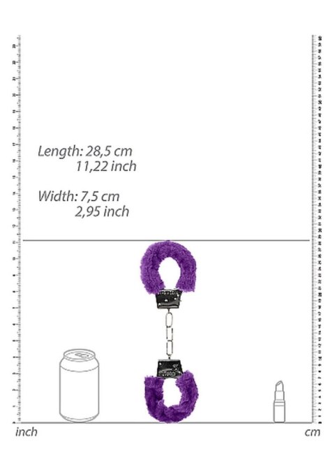 Ouch! Beginner""s Handcuffs Furry - Purple Ouch! Beginner""s Handcuffs Furry - Purple
