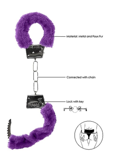Ouch! Beginner""s Handcuffs Furry - Purple Ouch! Beginner""s Handcuffs Furry - Purple