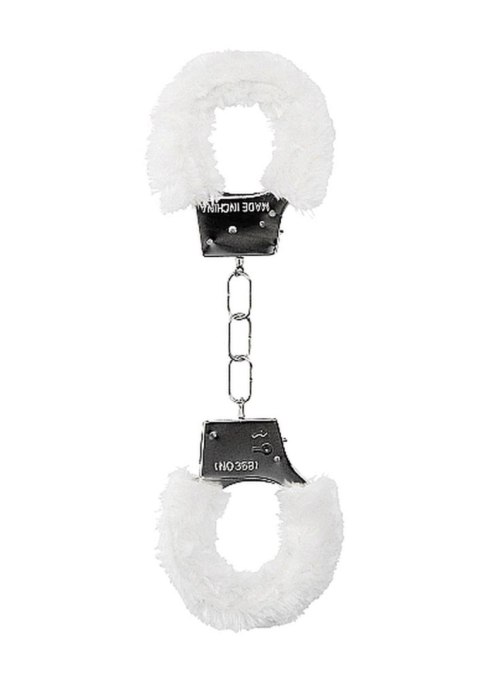 Ouch! Beginner""s Handcuffs Furry - White Ouch! Beginner""s Handcuffs Furry - White