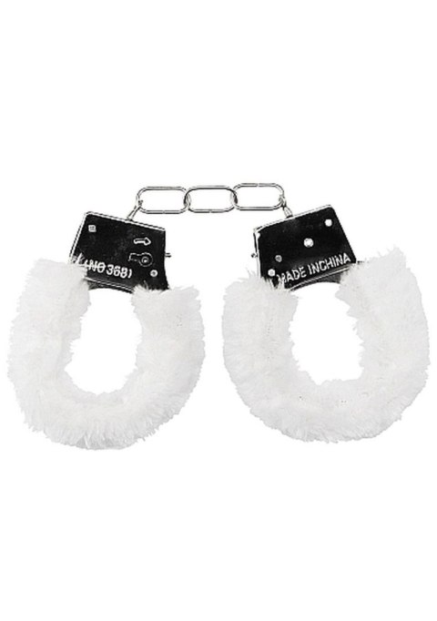 Ouch! Beginner""s Handcuffs Furry - White Ouch! Beginner""s Handcuffs Furry - White