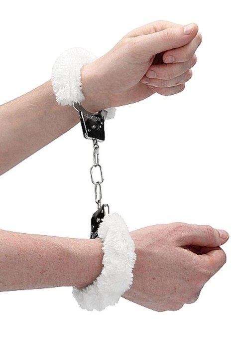 Ouch! Beginner""s Handcuffs Furry - White Ouch! Beginner""s Handcuffs Furry - White