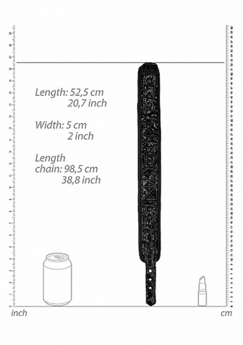 Ouch! Luxury Collar with Leash - Black Ouch! Luxury Collar with Leash - Black