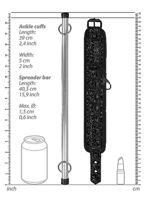 Ouch! Luxury Spreader Bar - Black Ouch! Luxury Spreader Bar - Black