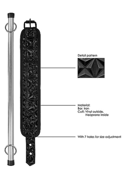 Ouch! Luxury Spreader Bar - Black Ouch! Luxury Spreader Bar - Black