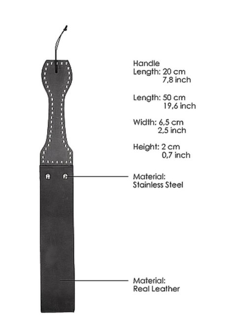 Ouch! Pain Wooden Handle Belt Whip Slapper Leather - Black Ouch! Pain Wooden Handle Belt Whip Slapper Leather - Black