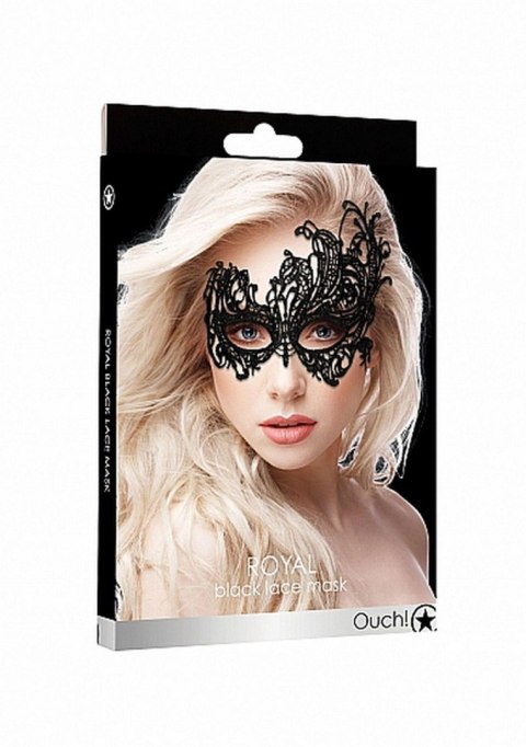 Ouch! Royal Black Lace Mask - Black Ouch! Royal Black Lace Mask - Black
