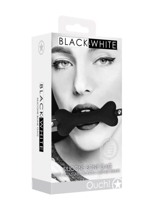 Ouch! Silicone Bone Gag - With Adjustable Bonded Leather Straps Ouch! Silicone Bone Gag - With Adjustable Bonded Leather Straps