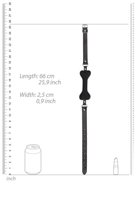 Ouch! Silicone Bone Gag - With Adjustable Bonded Leather Straps Ouch! Silicone Bone Gag - With Adjustable Bonded Leather Straps