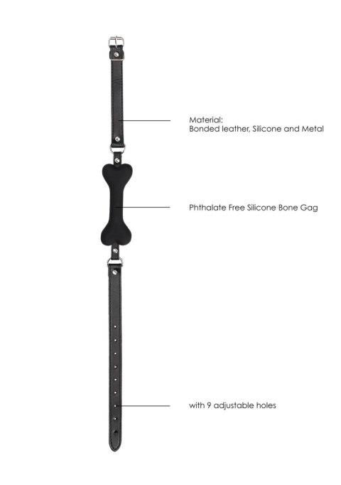 Ouch! Silicone Bone Gag - With Adjustable Bonded Leather Straps Ouch! Silicone Bone Gag - With Adjustable Bonded Leather Straps