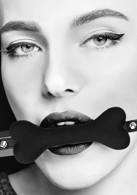 Ouch! Silicone Bone Gag - With Adjustable Bonded Leather Straps Ouch! Silicone Bone Gag - With Adjustable Bonded Leather Straps