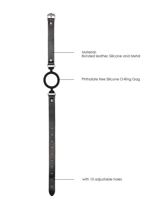 Ouch! Silicone Ring Gag - With Adjustable Bonded Leather Straps Ouch! Silicone Ring Gag - With Adjustable Bonded Leather Straps