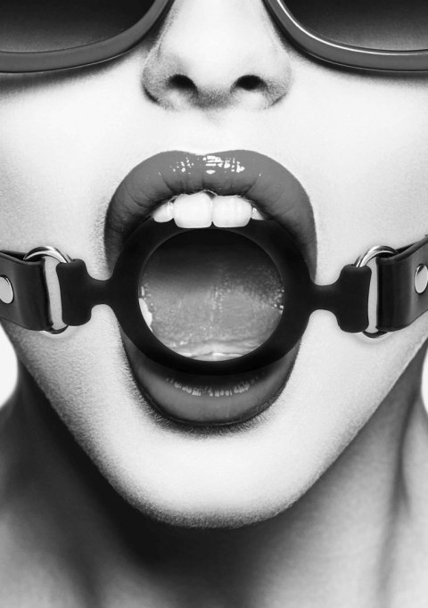 Ouch! Silicone Ring Gag - With Adjustable Bonded Leather Straps Ouch! Silicone Ring Gag - With Adjustable Bonded Leather Straps