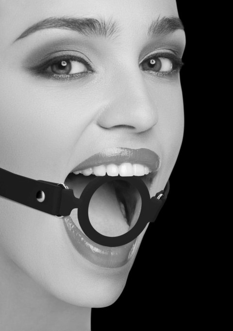Ouch! Silicone Ring Gag - With Adjustable Bonded Leather Straps Ouch! Silicone Ring Gag - With Adjustable Bonded Leather Straps