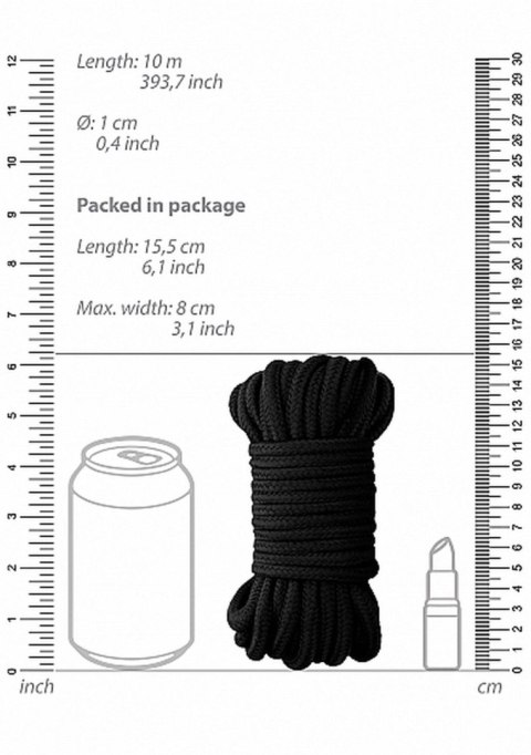 Ouch! Thick Bondage Rope - 10 meter - Black Ouch! Thick Bondage Rope - 10 meter - Black