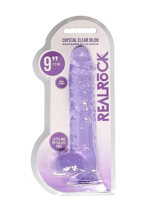 Dildo 23 cm Realistic Dildo With Balls - Purple Dildo 23 cm Realistic Dildo With Balls - Purple